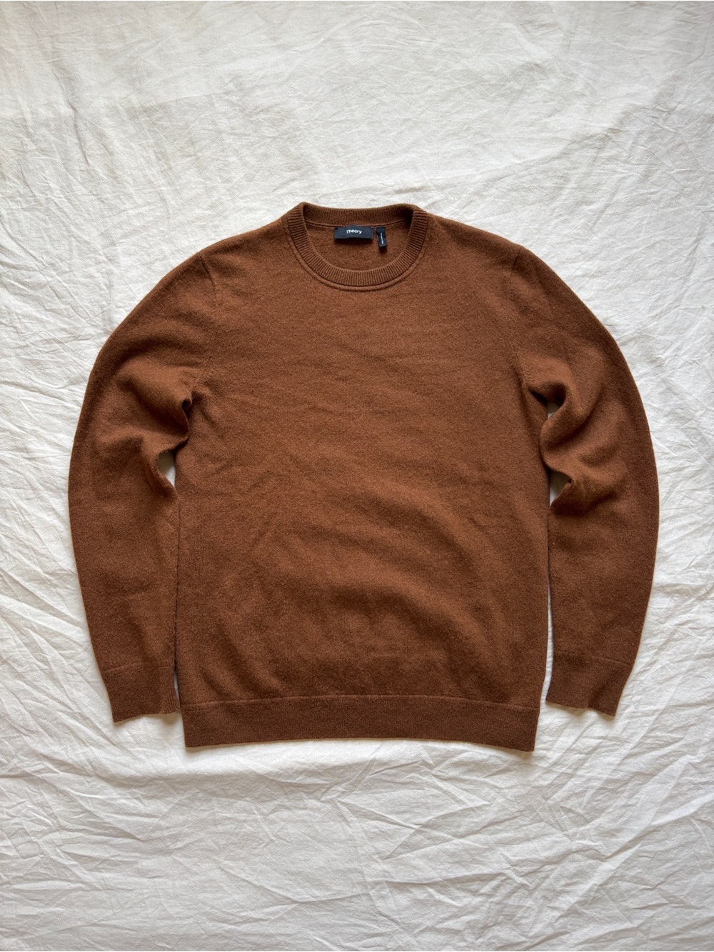 Theory Brown 100% Cashmere Sweater Size S Men’s